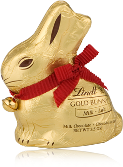 Lindt Gold Bunny Milk Chocolate (410x445), Png Download