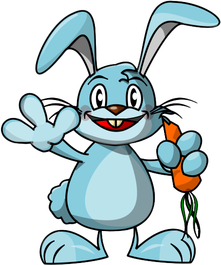 Freshette S Easter Bunny Graphics - Rabbit Cartoon Png Animated (480x640), Png Download