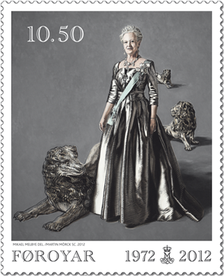 Queen Margrethe Ii Faroe Islands Stamp (520x500), Png Download