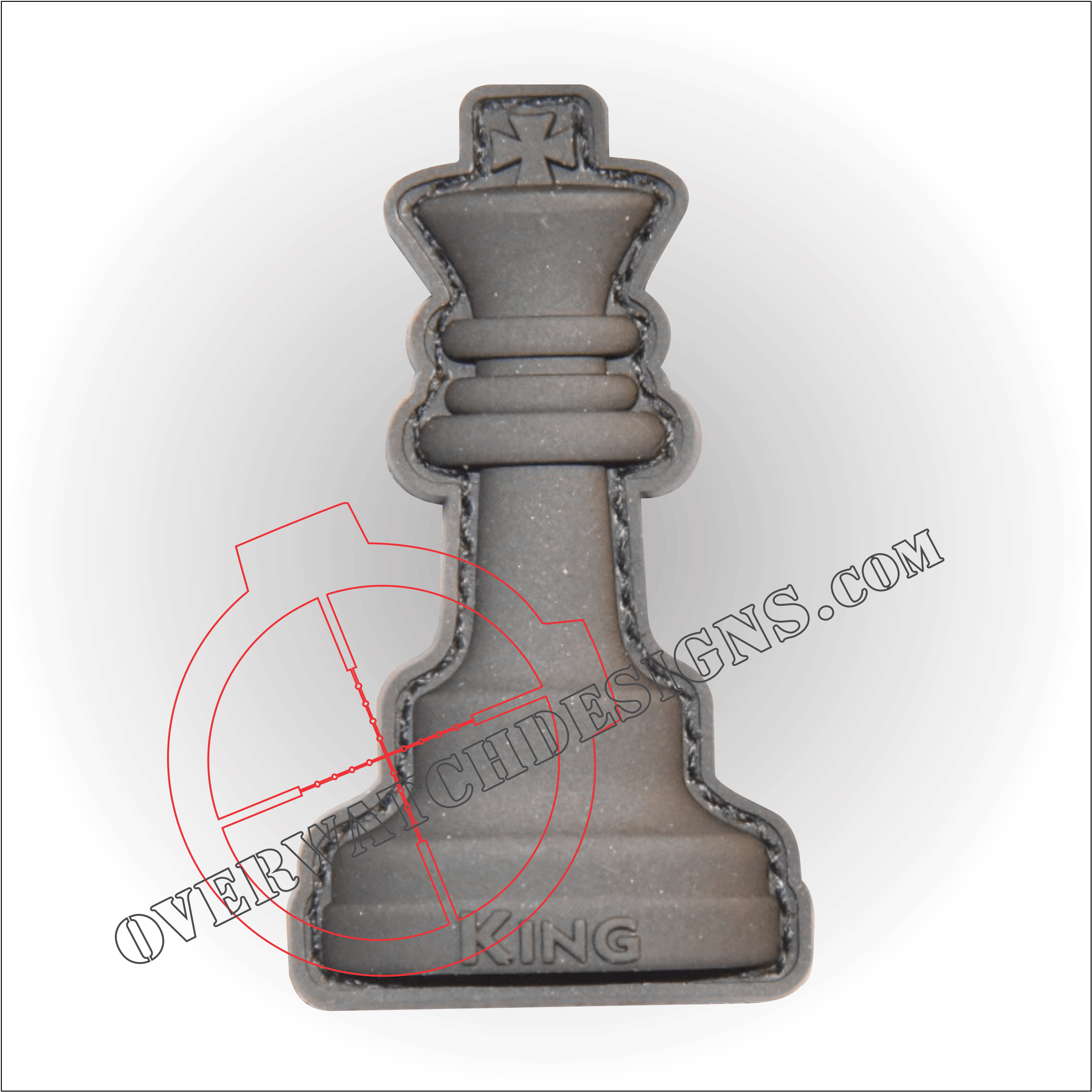 King Pvc Patch - Chess (2411x2404), Png Download
