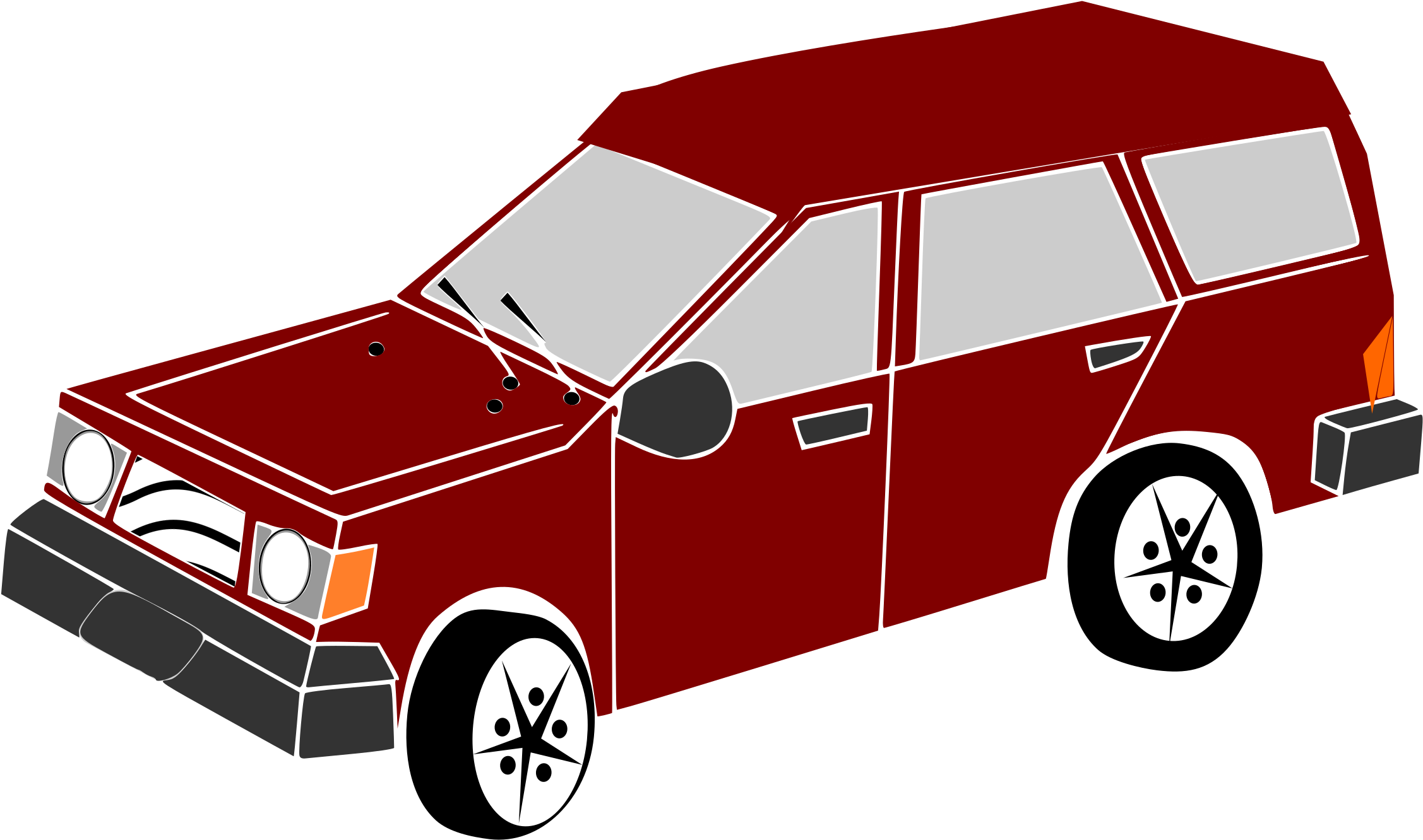Maroon Sedan Clip Art Royalty Free Library - Clip Art (2400x1697), Png Download