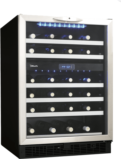 About Stilton - Silhouette 5.1 Cu. Ft. Bottle Wine Cooler (dwc518bls) (632x574), Png Download