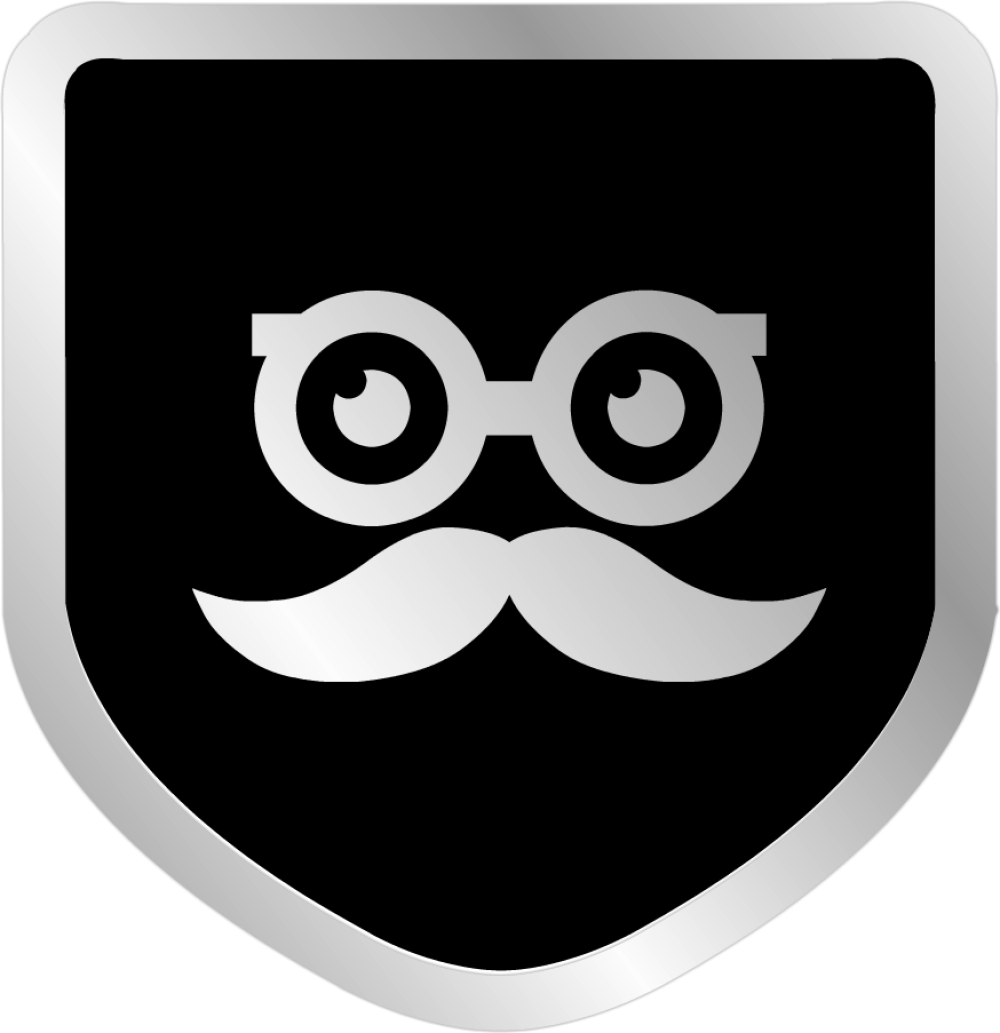 Sikk Groucho Decal 4in Black Badge - Emblem (1000x1033), Png Download