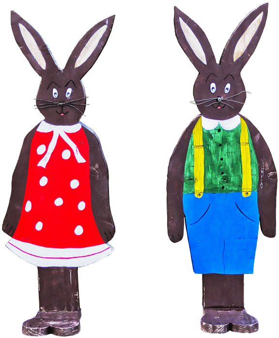 Easter Decoration, Easter, Hare, Holzfigur - Easter (701x720), Png Download