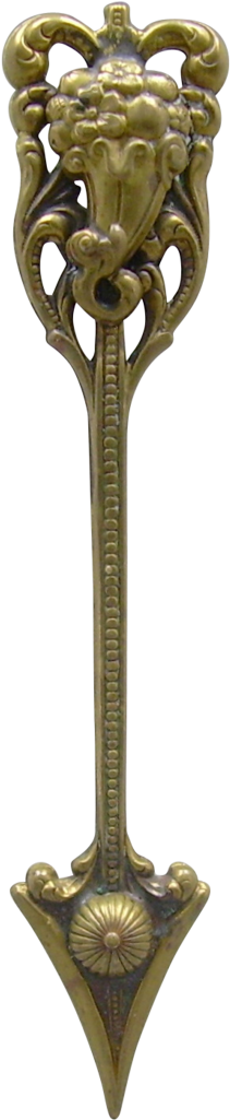 Vintage Art Nouveau Era Brooch / Pin Repousse Brass - Bronze Arrow Png (1024x1024), Png Download