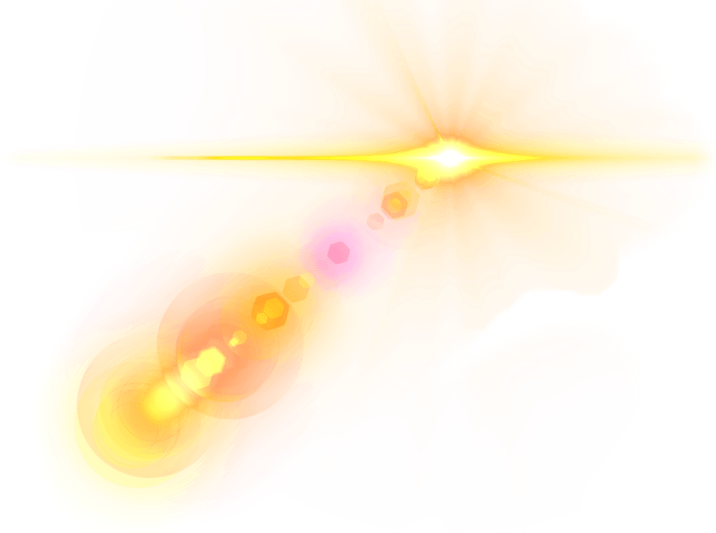 Light Sticker - Yellow Lens Flare Png (1007x749), Png Download