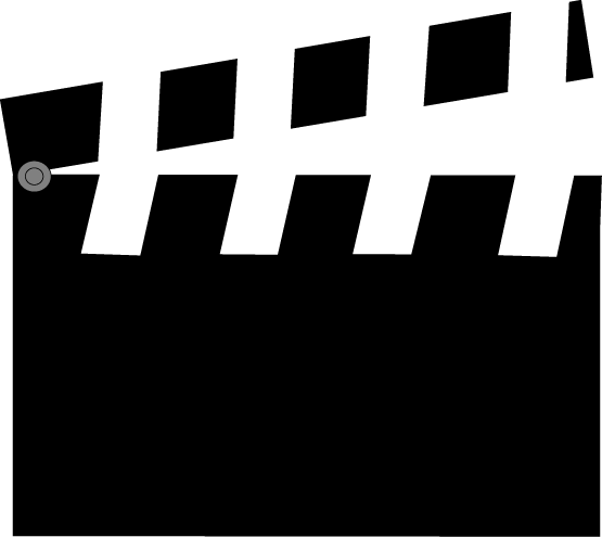 Blank Movie Clapperboard - Movie Clip (555x495), Png Download