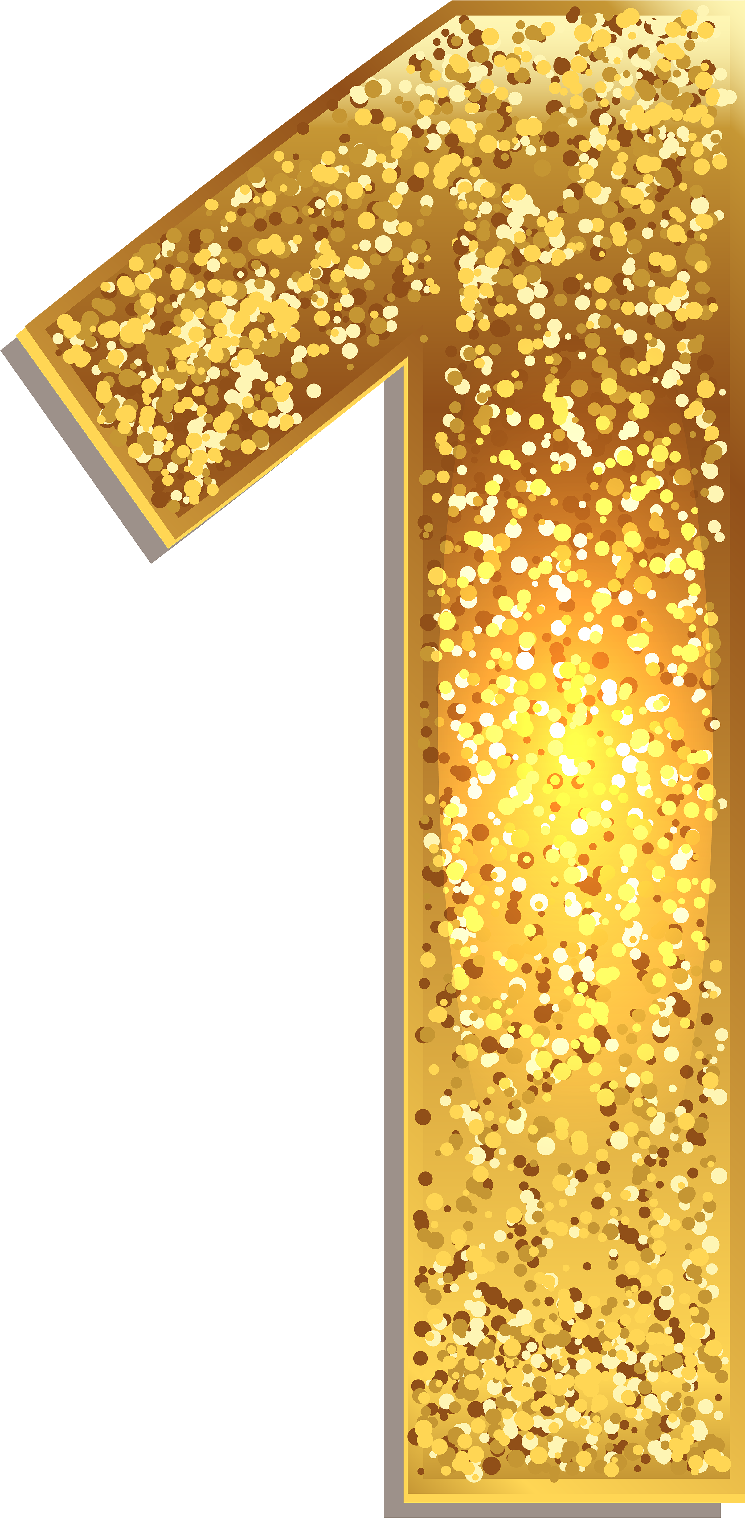 Pin By M Aqib Javaid On Numbers - Gold Number 1 Png (299x600), Png Download