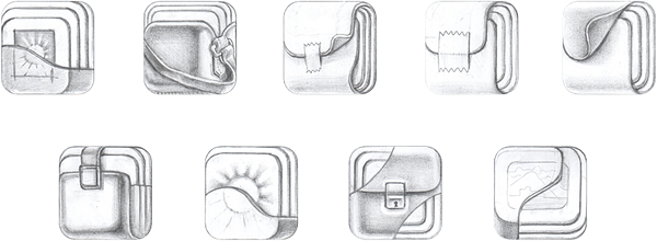 Color Sketches - Icon Design Sketching (600x220), Png Download