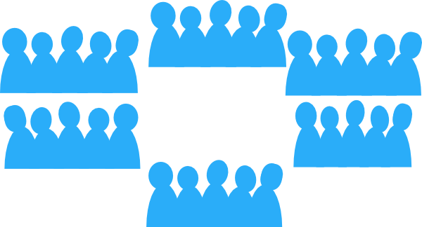 Unc Crowd Edited Clip Art - Blue Crowd Clipart (600x324), Png Download