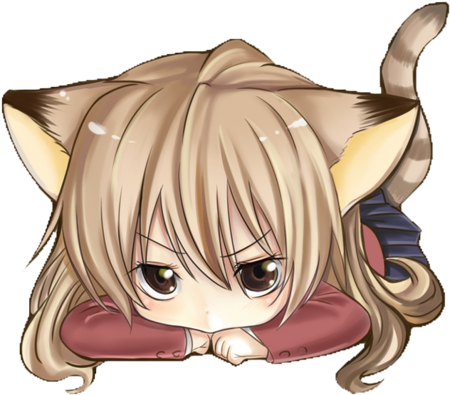[ Img] - Taiga Aisaka Neko (800x735), Png Download