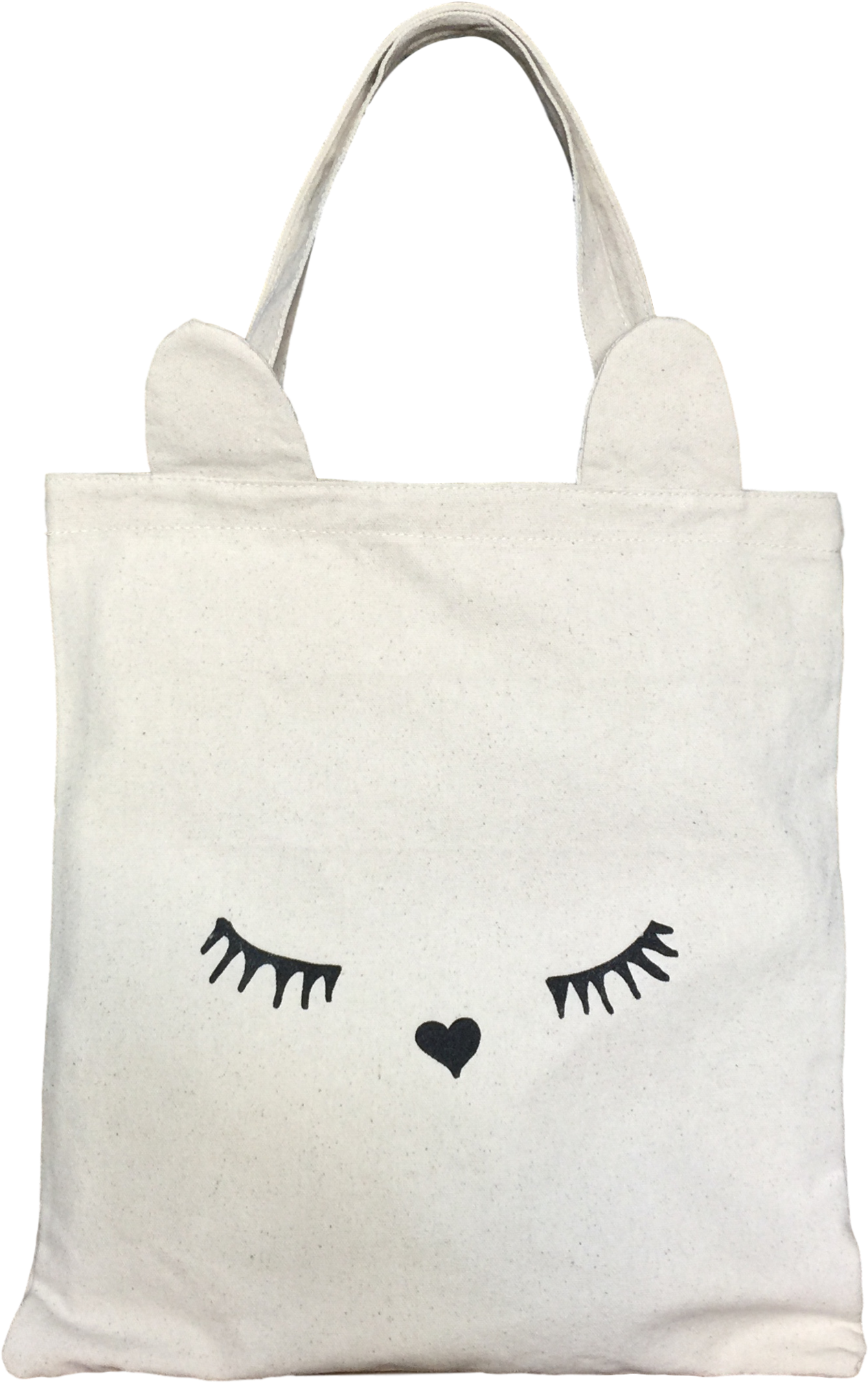 Cat White Ear Tote - Tote Bag (1321x2048), Png Download