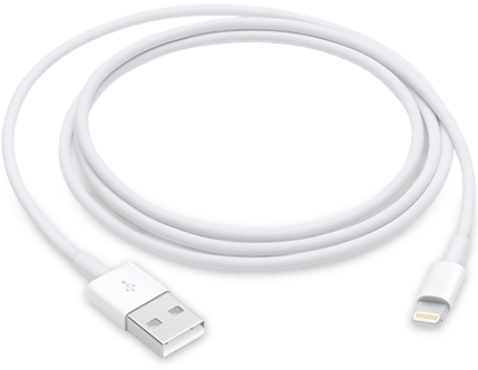 Apple Lightning To Usb Cable - Lightning To Usb Cable Png (430x430), Png Download