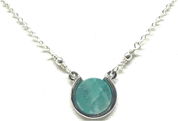 Stone Circle Necklace - Locket (480x389), Png Download