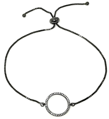 Pull Chain Pave Circle Bracelet - Mebs (480x424), Png Download