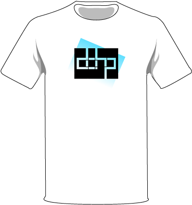 The White / Medium Blue Cutout Tree Shirt - - White Medium (612x792), Png Download