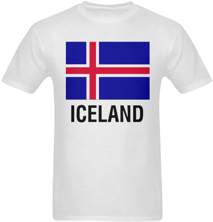 Icelandic Flag Text Iceland Sunny Men's T-shirt (model - Icelandic Flag Icelandic Flag Icelandic Flag Greeting (500x500), Png Download