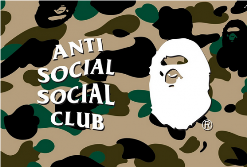 Bape Anti Social Club (500x500), Png Download