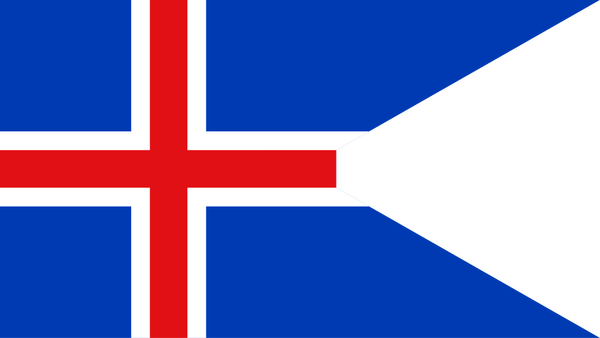 Iceland State Flag - Iceland Coast Guard Flag (600x338), Png Download