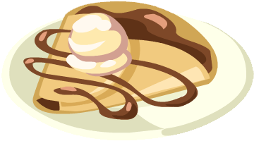 Chocolate Crepe - Crepe Png (359x359), Png Download