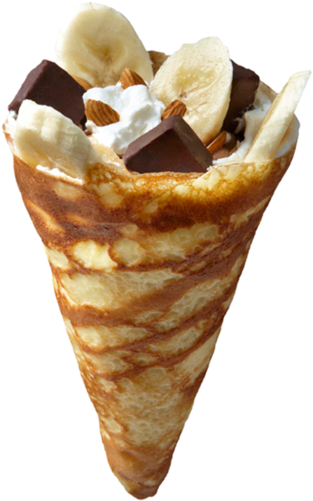 Gluten Free Crepes Nyc - Crepe Cone (495x746), Png Download