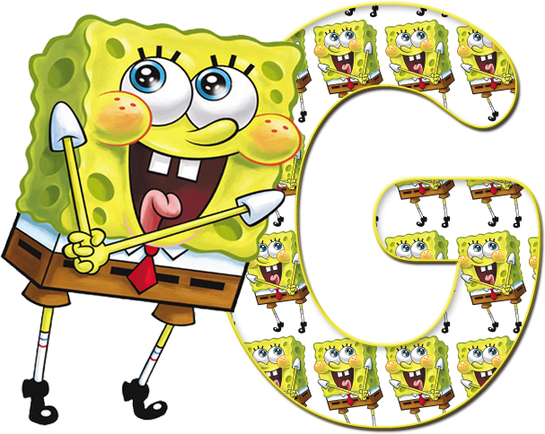 G - Sponge Bob Square Pants (607x484), Png Download