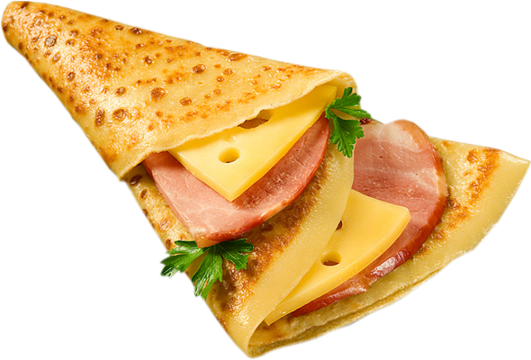 Crepe Jambon Fromage Png (590x400), Png Download