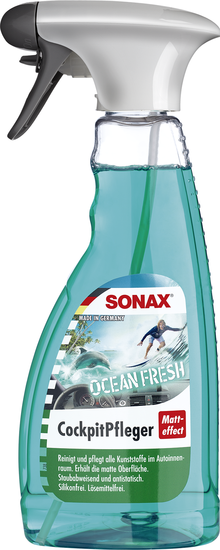 Sonax Cockpit Spray Matt Effect Ocean-fresh - Sonax Vanilla-fresh 360241 Cockpit Cleaning Fluid Matte (710x1772), Png Download