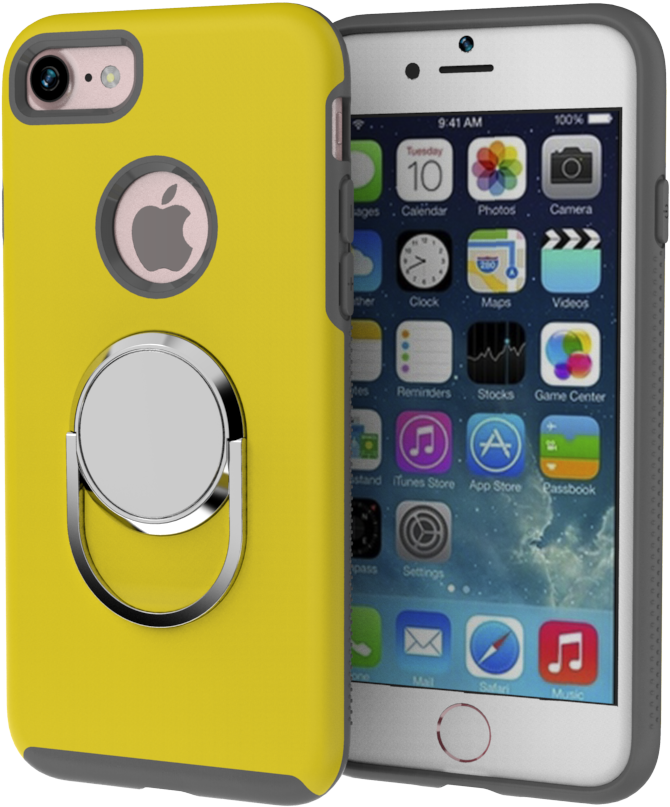 Iphone 7 Plus Case, [ring Style] 360°rotating Metal - Funda Uso Rudo Iphone 5s (900x900), Png Download