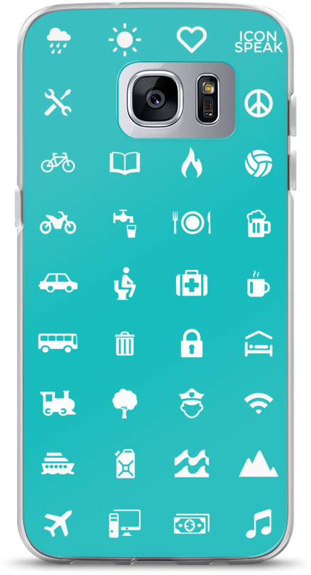 Iconspeak World Edition Samsung Galaxy Case Cyan - Smartphone (1000x1000), Png Download