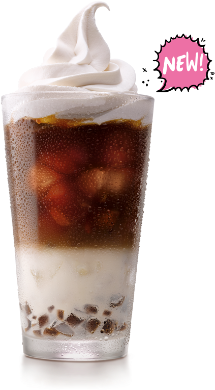 Iced Milk Coffee With Coffee Jelly - Floats (720x800), Png Download