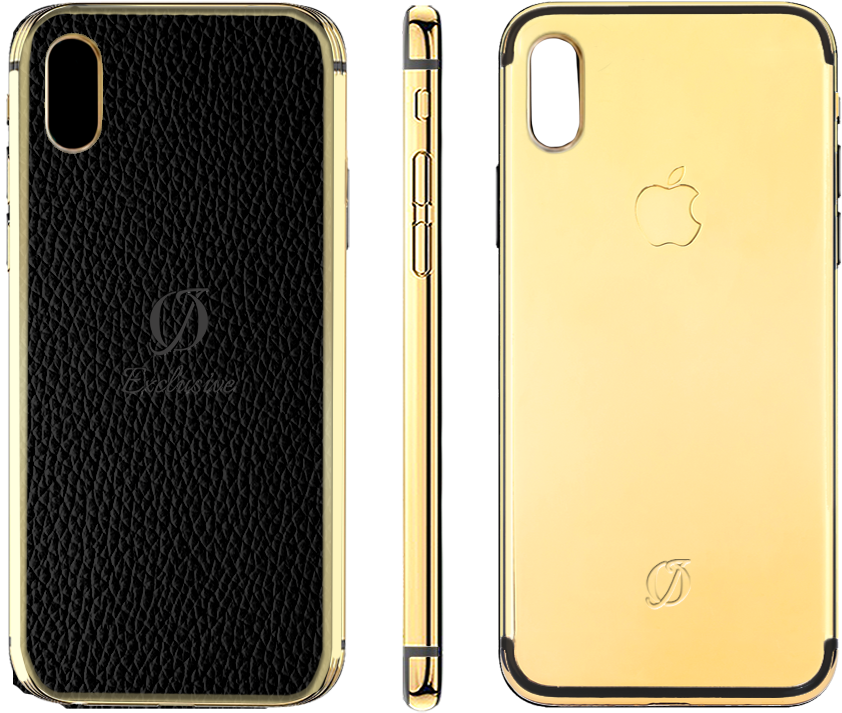 Gold Case For Iphone X (1063x886), Png Download