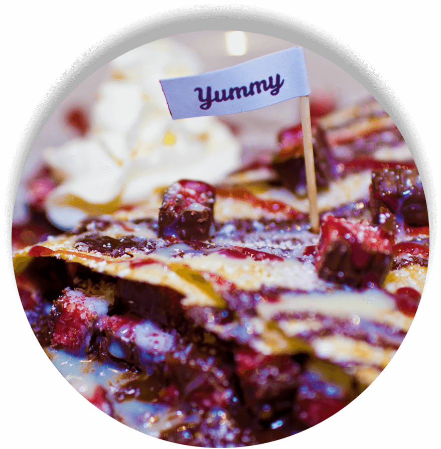 Cherry Hype Crêpe - Crêpe (879x895), Png Download