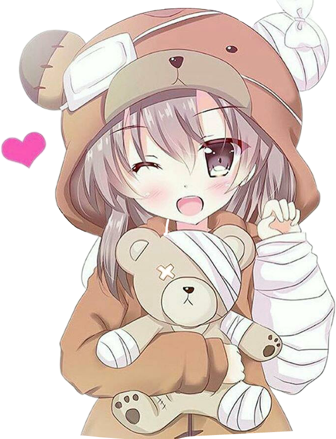 Report Abuse - Kawaii Anime Bear Girl (679x886), Png Download