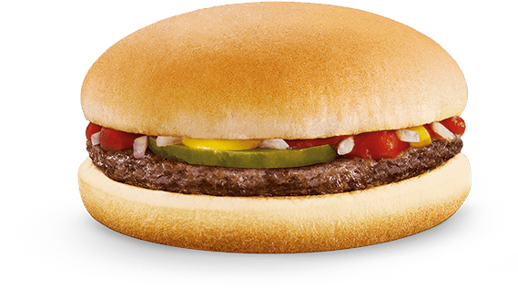File - Hamburger - Mcdonalds Burger (640x303), Png Download