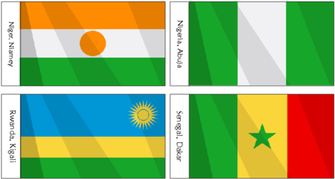 African Flags Printables For Kids Part - Nigeria (500x386), Png Download
