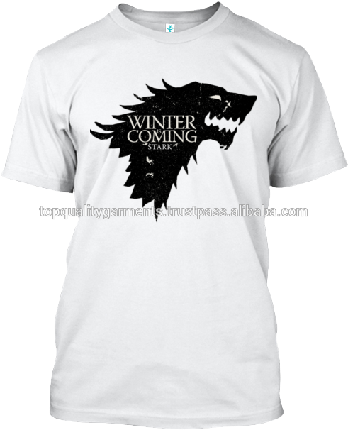 White Winter Is Coming Print T-shirt 100% Cotton Boys - Game Of Thrones Stark Vs Targaryen (530x630), Png Download