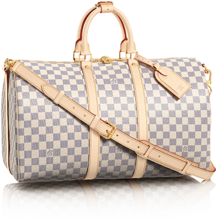 Louis Vuitton Keepall Blandouliere 45 Damier Duffle - Keepall Bandoulière 45 Damier Azur Canvas - Louis Vuitton (480x480), Png Download