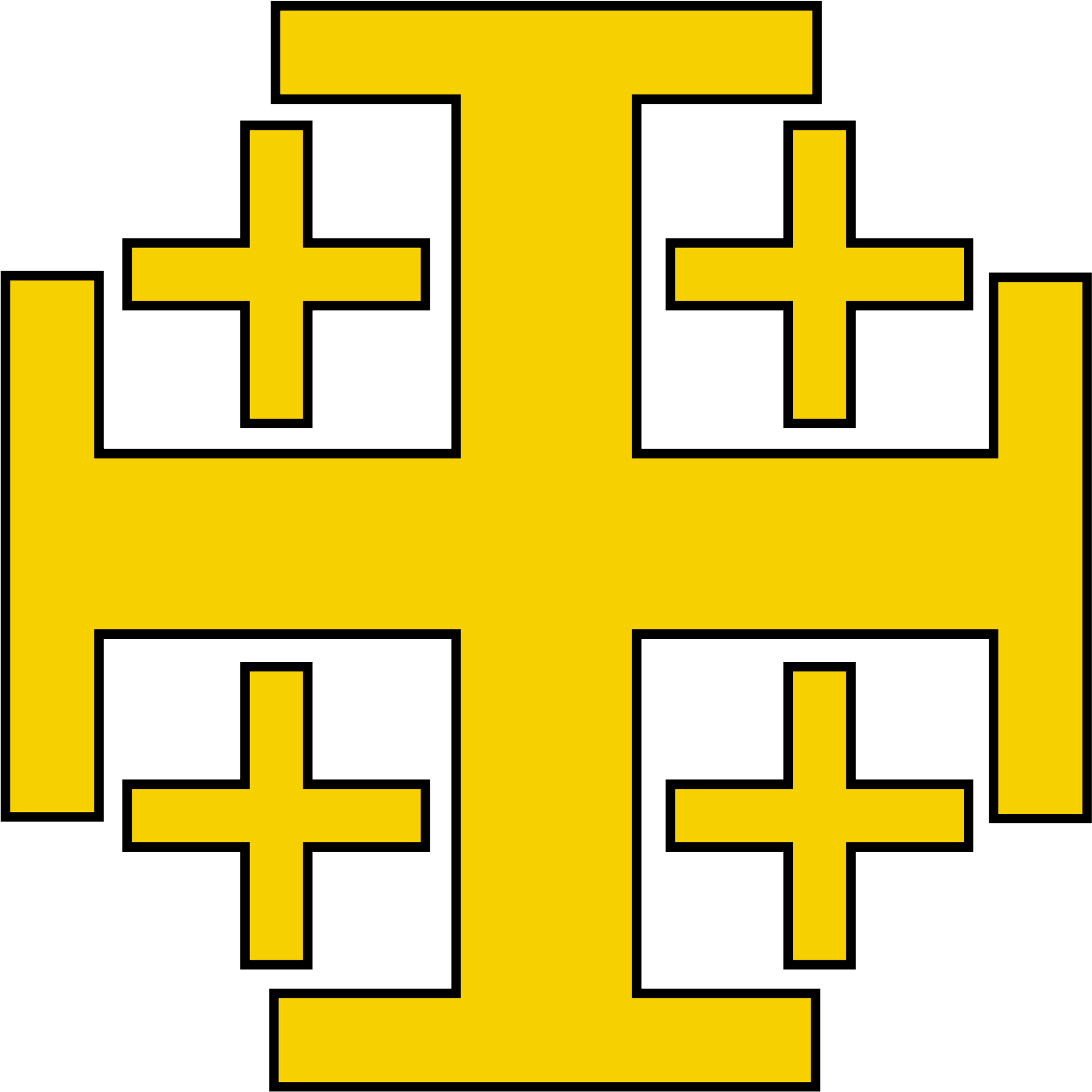 Download Inserted Image - Jerusalem Cross - Full Size PNG Image - PNGkit