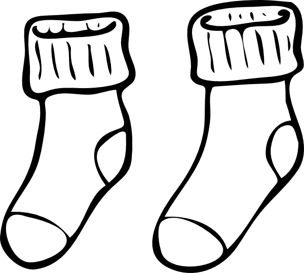 Baseball Clipart Sock - Socks Clipart (600x539), Png Download