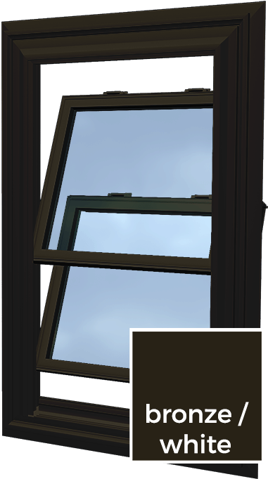 Bronze Window Frame Color - Window (500x714), Png Download