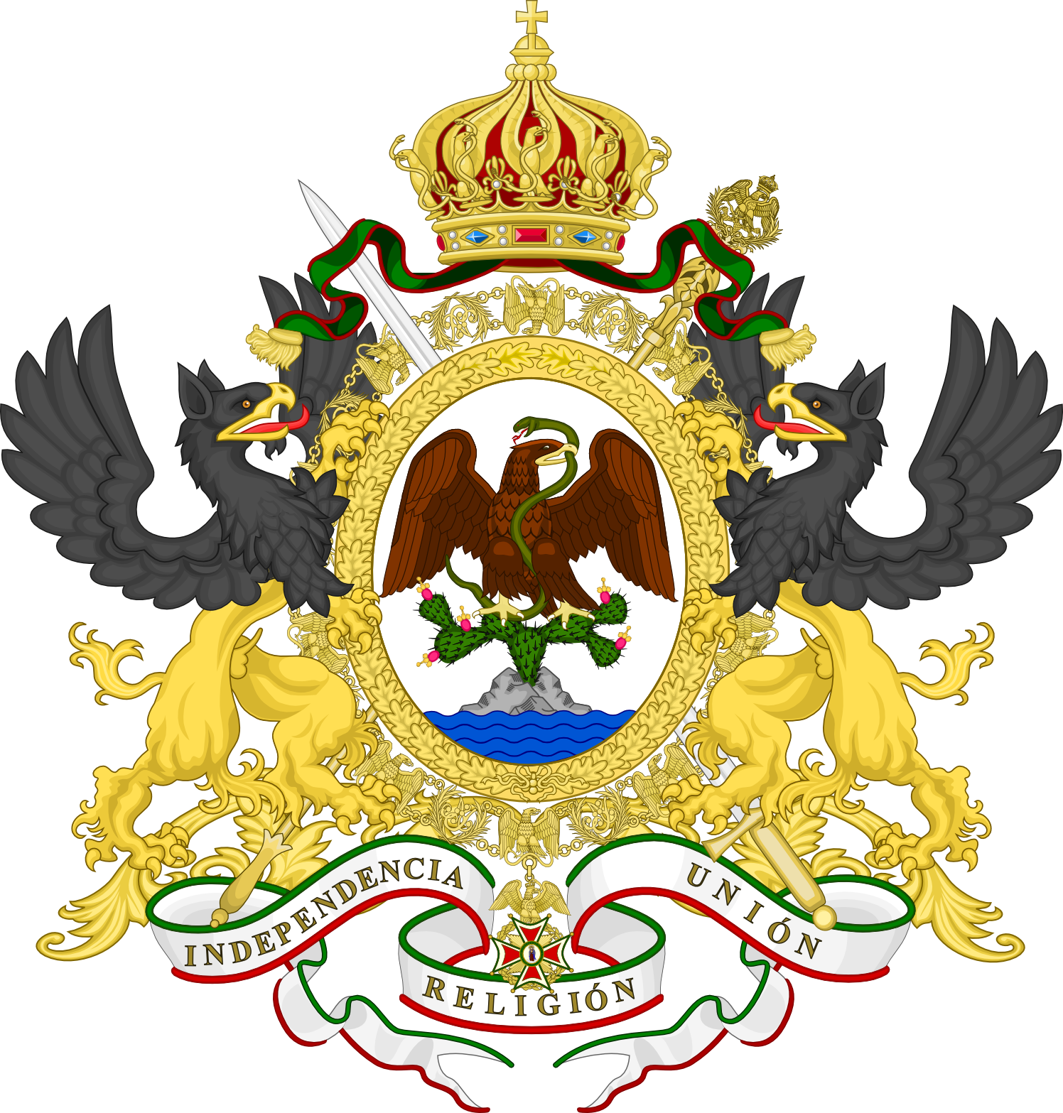 Galeria Asociación Monarquista Mexicana Png Bandera - Second Mexican Empire Flag (1496x1567), Png Download