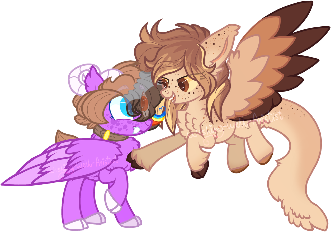 Wishing Well Artist, Base Used, Colored Wings, Female, - Cartoon (1280x919), Png Download