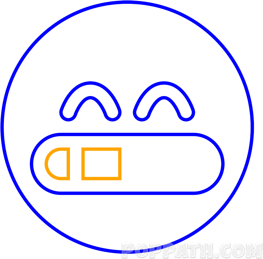 As For Most The Of The Emoji's Face, This Once Can - Tennis Ball Outline (1000x1000), Png Download