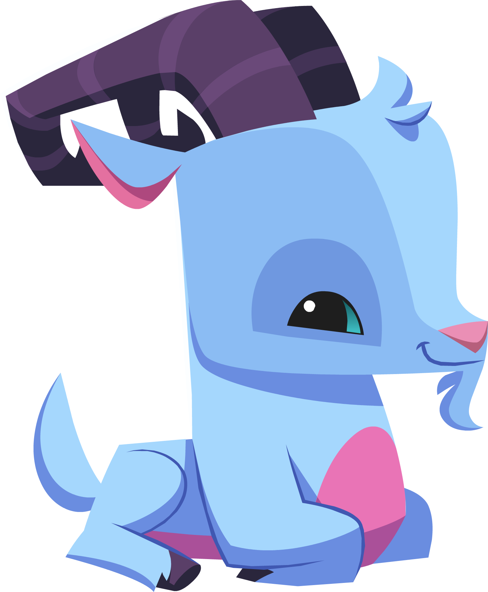 Goat Sitting Blue - The Myth (1558x1888), Png Download