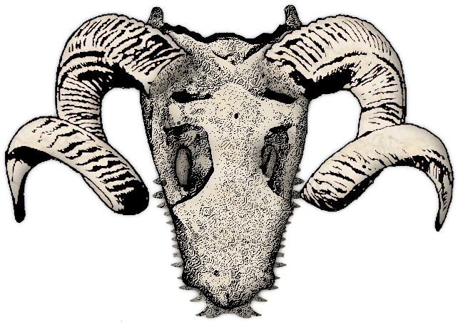 24 Mar 2009 - Baphomet Skull Sticker (rectangle) (900x600), Png Download