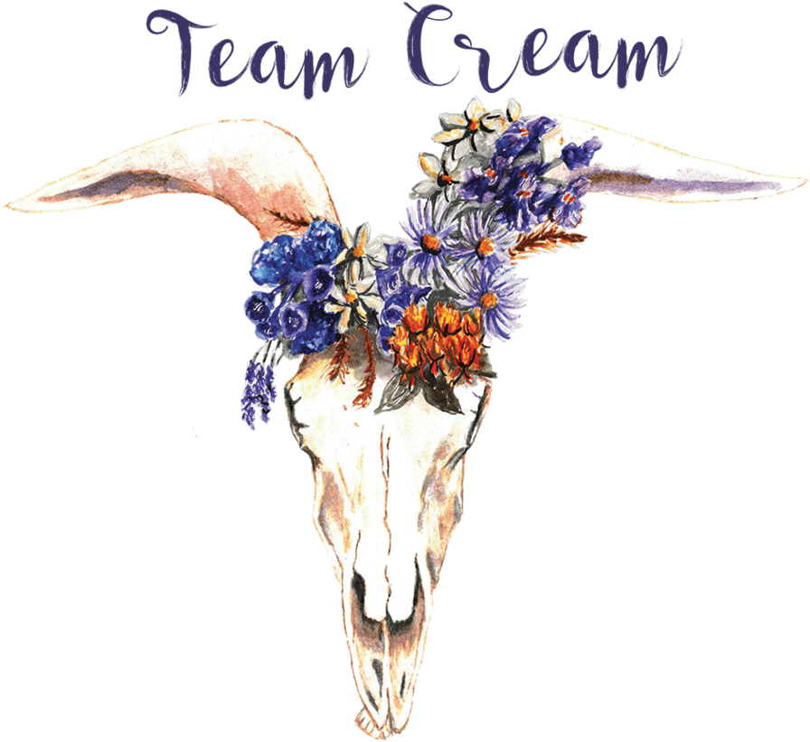 Goat Skull Floralfinalmerge - Iris (1000x1000), Png Download