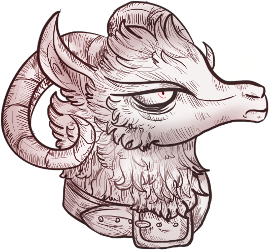 Barracudaenlatada Goat Mouflon Goat Head Png Transparent - Cartoon (727x678), Png Download