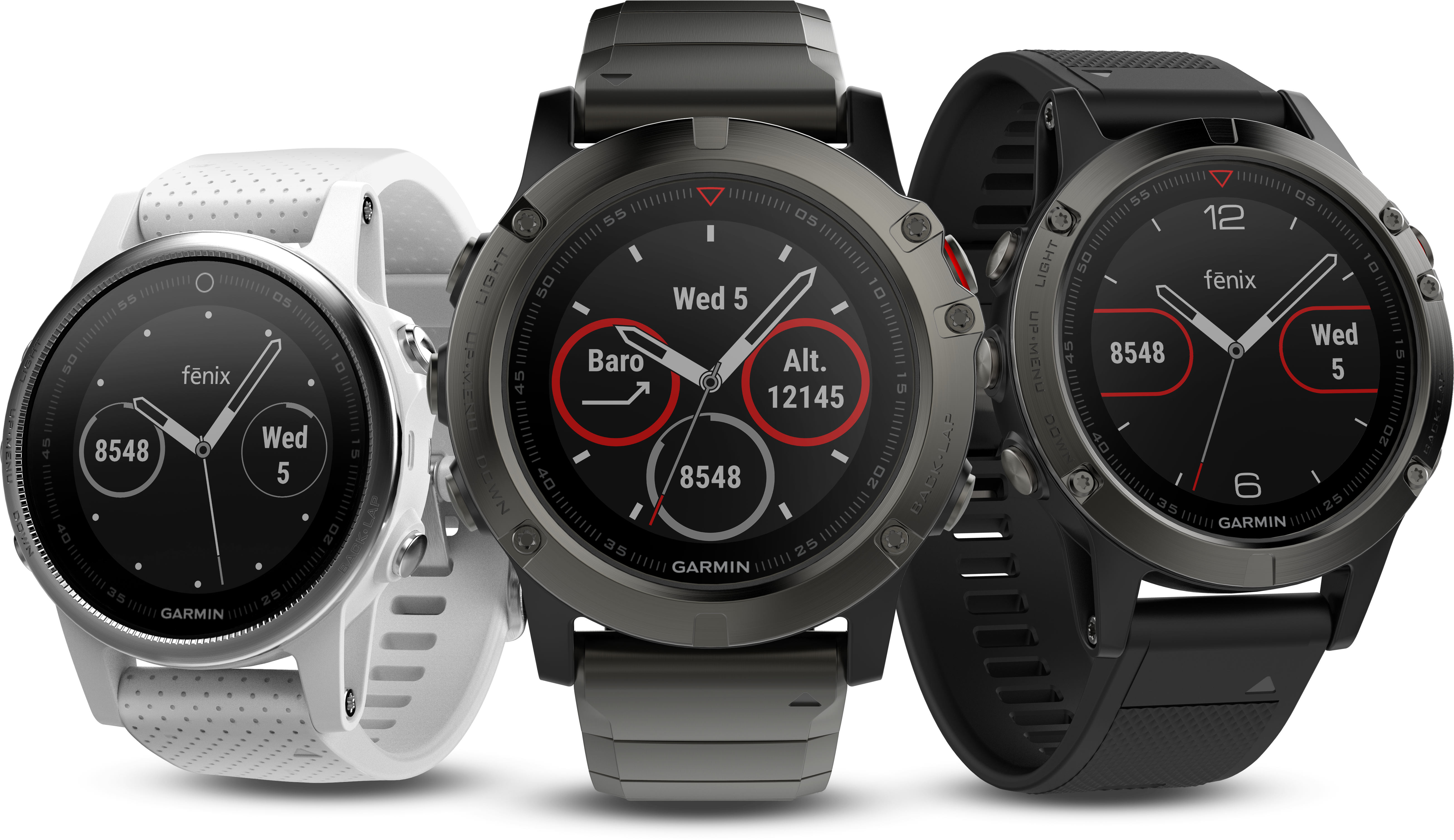 Garmin Watch Fenix 5 (6165x3441), Png Download