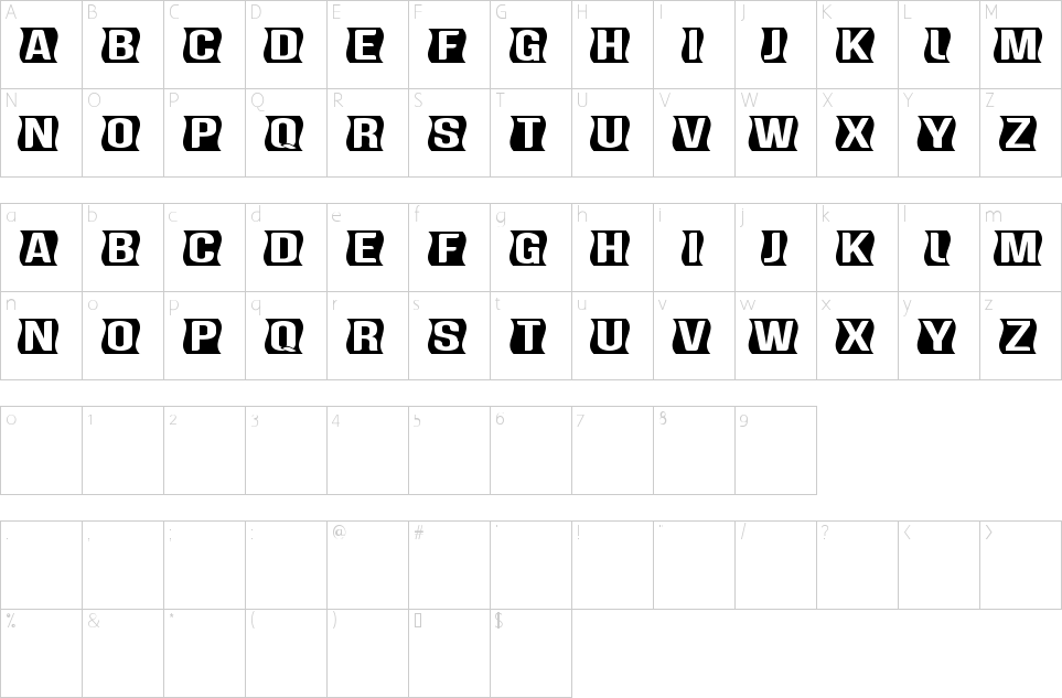 Character Map - Font (963x633), Png Download